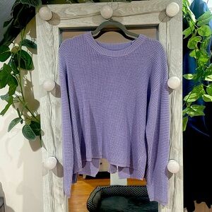 Le Lis Purple Open Back Sweater